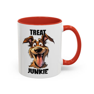 Funny Dog Lover Coffee Mug - Treat Junkie, Pet Gift, Animal Lover Cup, Dog Mom, Unique Mug for Dog Owners