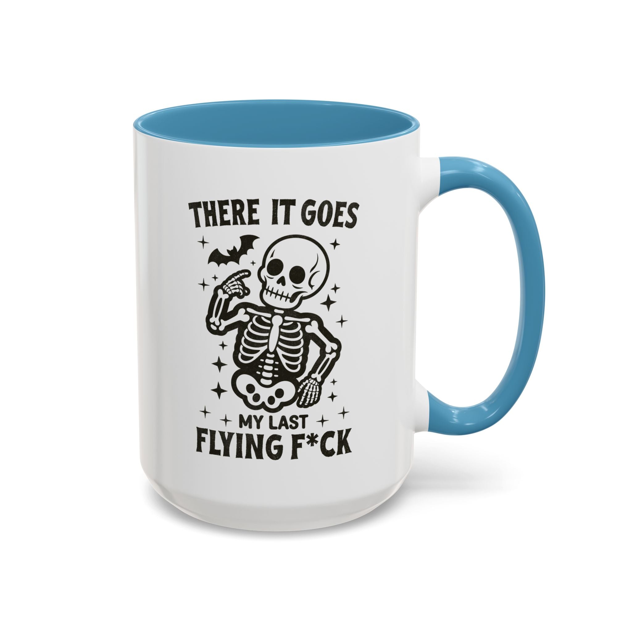 There It Goes Skeleton Coffee Mug – 'My Last Flying F*ck' Funny Gothic Accent Mug (11/15oz)