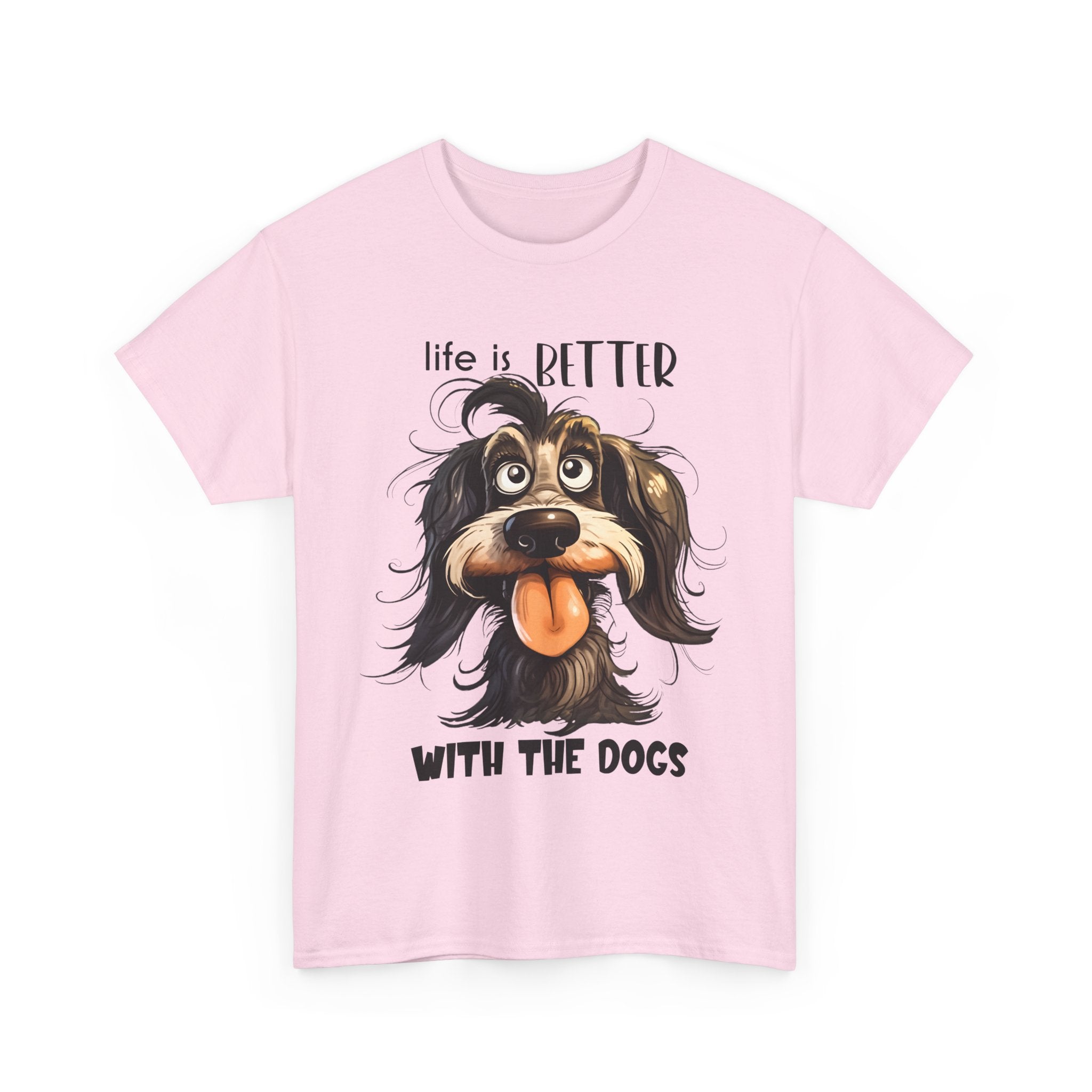 Life is Better with the Dogs Unisex Tee, Funny Dog Lover T-Shirt, Pet Gift, Dog Mom Shirt, Animal Lover Apparel