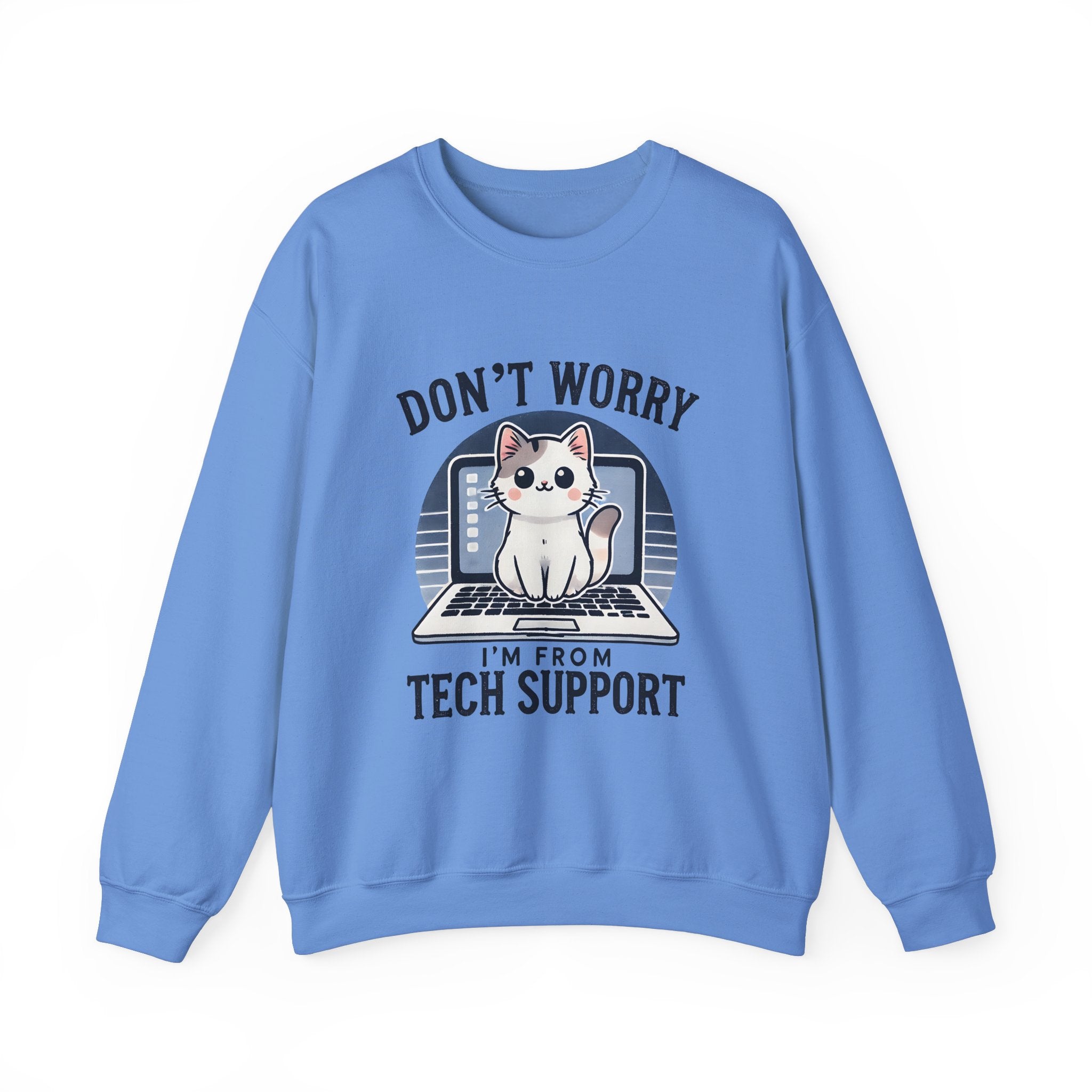 Tech Support Cat Crewneck Sweatshirt – Fun Gift for IT Lovers
