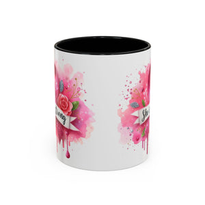 Empowering Pink Ribbon Coffee Mug - She Is Strong, Inspirational Gift for Breast Cancer Awareness, Motivational Drinkware, Supportive [...]