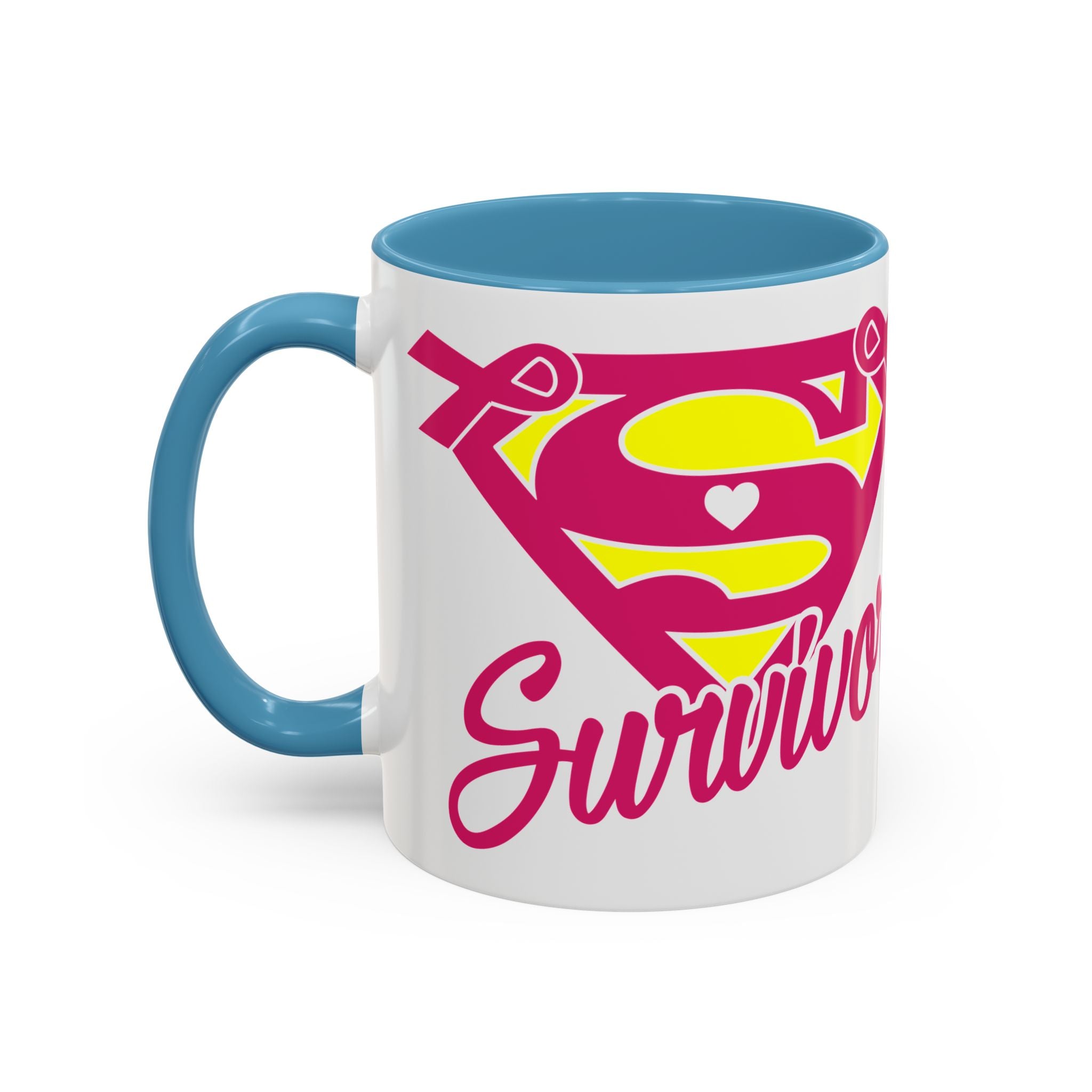 Survivor Mug 11oz & 15oz | Cancer Awareness, Motivational Gift, Empowerment, Superhero Theme, Unique Coffee Cup