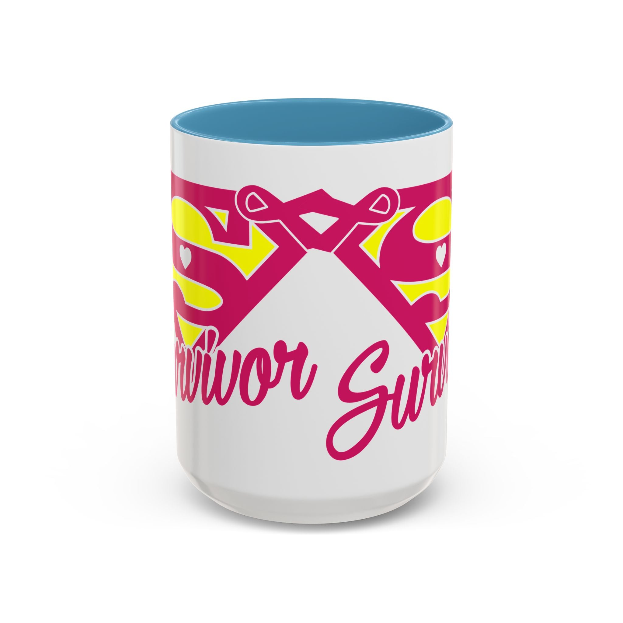 Survivor Mug 11oz & 15oz | Cancer Awareness, Motivational Gift, Empowerment, Superhero Theme, Unique Coffee Cup