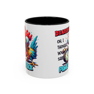Funny Panic Attack Coffee Mug, Quirky Rooster Mug for Stress Relief, Gift for Teachers, Office Humor, Coworker Gift, Fun Coffee Cup