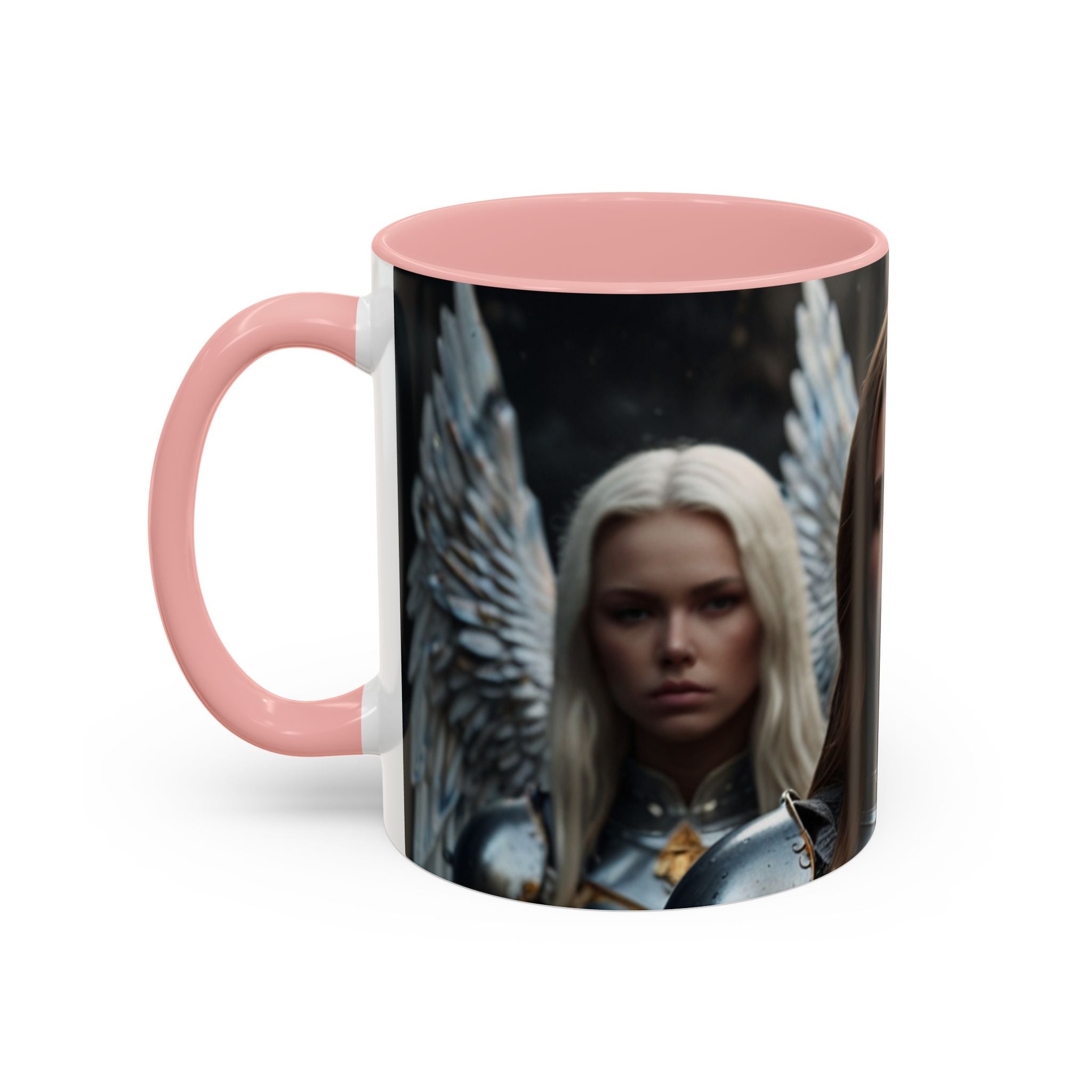 Warrior Angel Accent Coffee Mug - 11 or 15oz Ceramic Mug for Fantasy Lovers