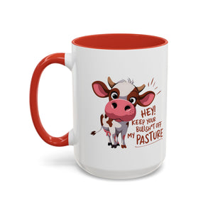 Funny Cow Coffee Mug – Perfect Gift for Farmers, Cow Lovers, Humor Fans, Cute Kitchen Decor, Office Coffee Cup