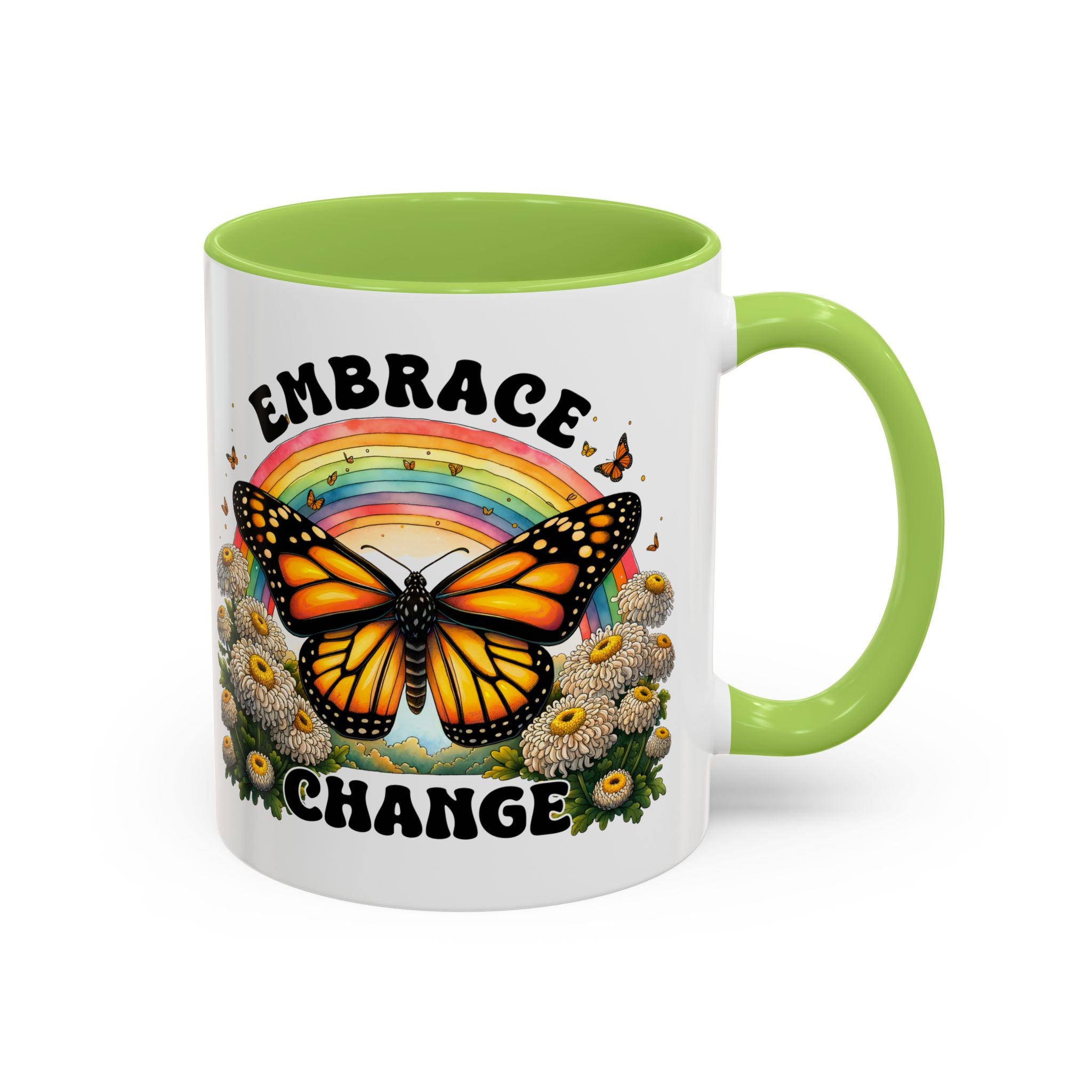 Embrace Change Butterfly Coffee Mug – Inspirational Gift for Nature Lovers