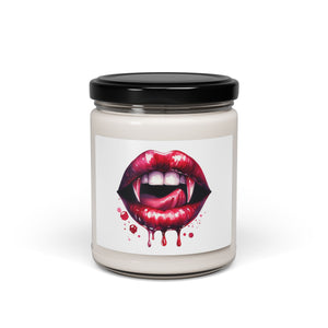 Vampire licks bloody lips horror Scented Soy Candle, 9oz