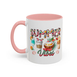 Summer Vibes Accent Coffee Mug - 11oz & 15oz - Perfect for Sunny Days & Celebrations