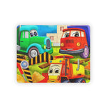 Kids' Construction Vehicles Puzzle - Fun Learning Toy for Preschoolers, Educational Games, Gift for Birthday, Travel Activities