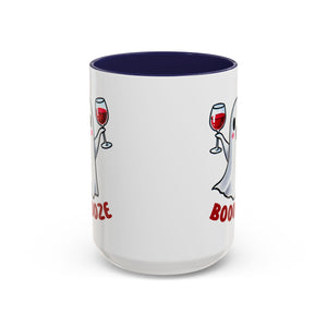 Boozy Ghost Accent Coffee Mug | Funny Halloween Tea Cup, Spooky Gift, Halloween Decor, Ghost Mug for Parties, Unique Drinkware