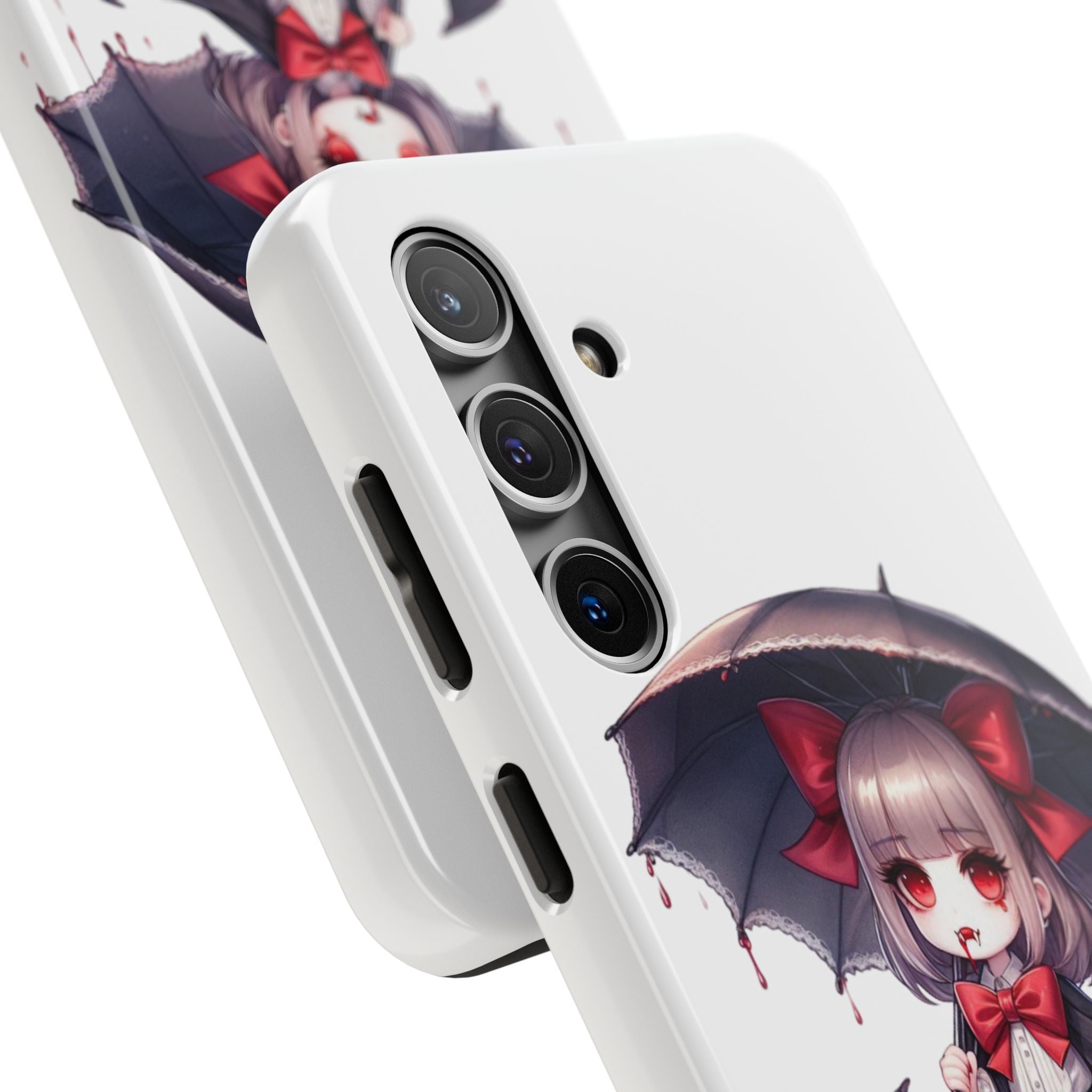 vampire girl horror art Tough Phone Cases