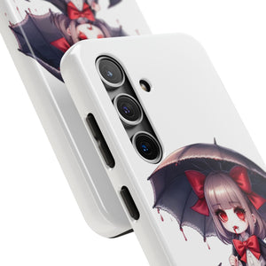 vampire girl horror art Tough Phone Cases
