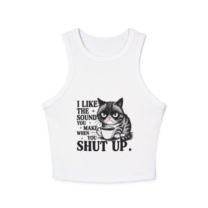 Funny Cat Tank Top, Cute Cat Lover Gift, Summer Crop Top, Pet Humor Shirt, Gift for Cat Owners, Casual Summer Wear