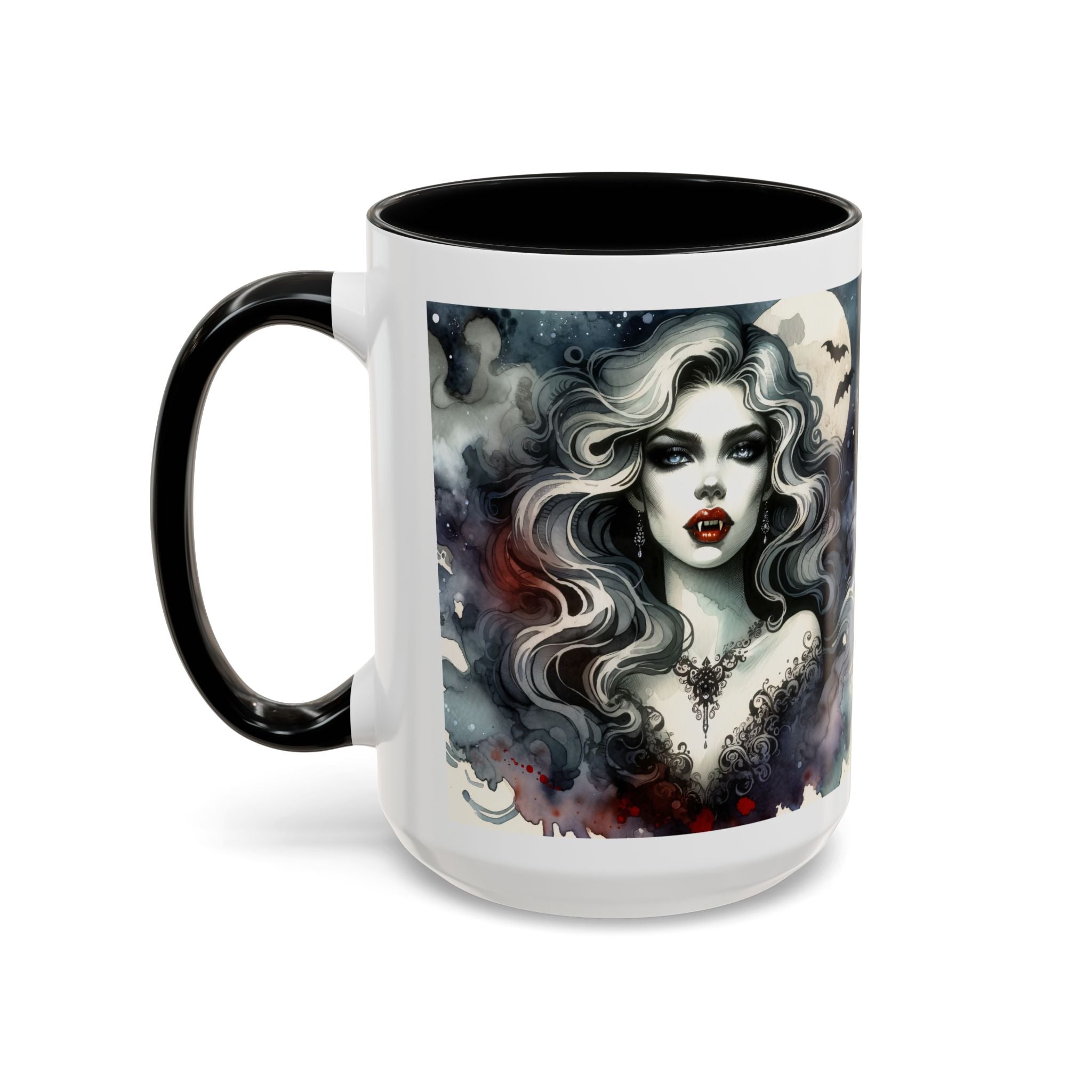 Gothic vampire Elegance Coffee Mug,  Halloween Decor, Dark Art Mug, Spooky Homeware