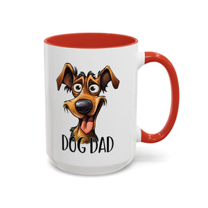Dog Dad Accent Coffee Mug - Fun Gift for Dog Lovers, Pet Fathers, Father's Day, Birthday, Coffee Lovers