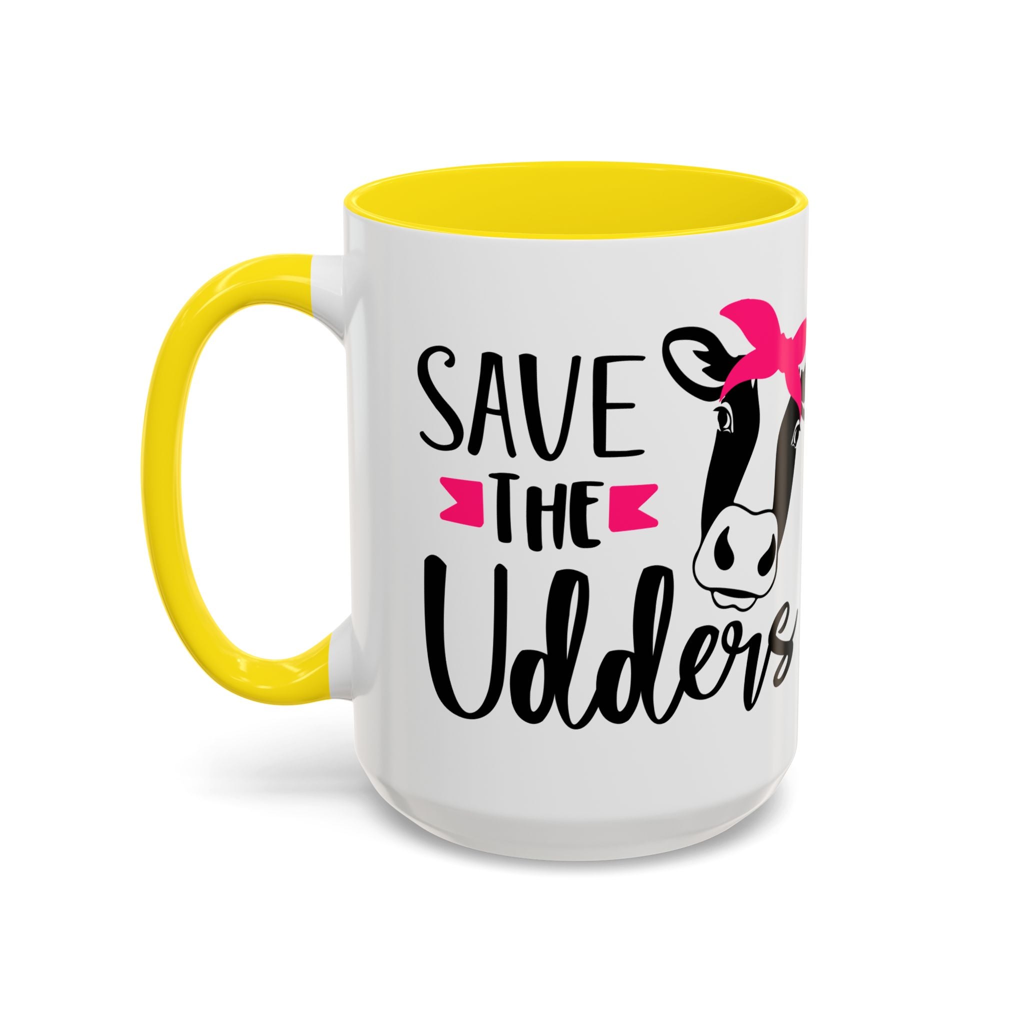 cancer awareness Cute Cow Mug - Save the Utters Coffee Cup, Gift for Animal Lovers,  Mug, Unique Birthday Gift