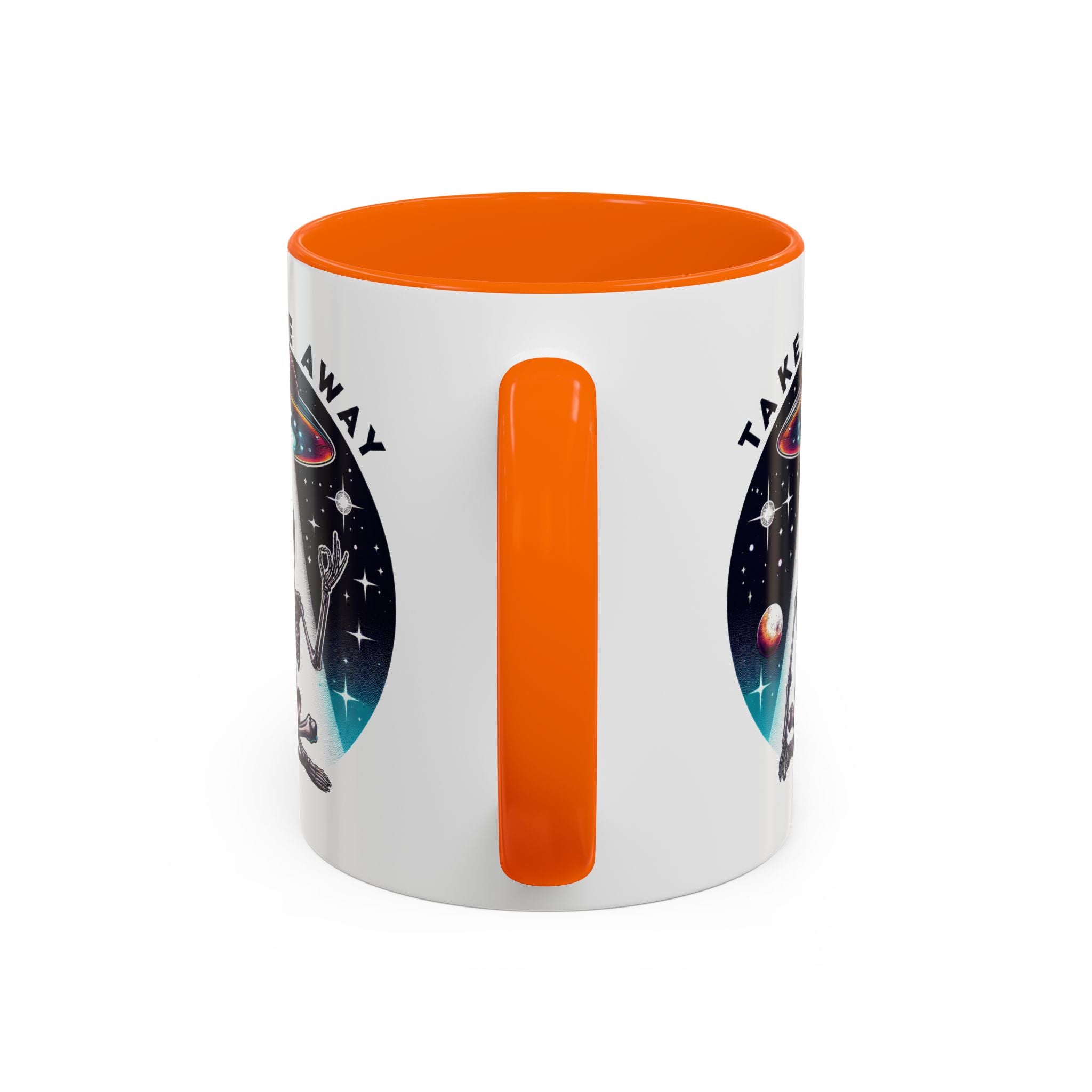 Galactic Skeleton Coffee Mug, Take Me Away Mug, Space-Themed Mug, Unique Gift for alien Lovers, Sci-Fi Cafe Mug