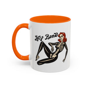 Spooky Skeleton Mug - Let's Bone, Halloween Gift, Gothic Coffee Cup, Unique Home Decor, Fun Drinkware