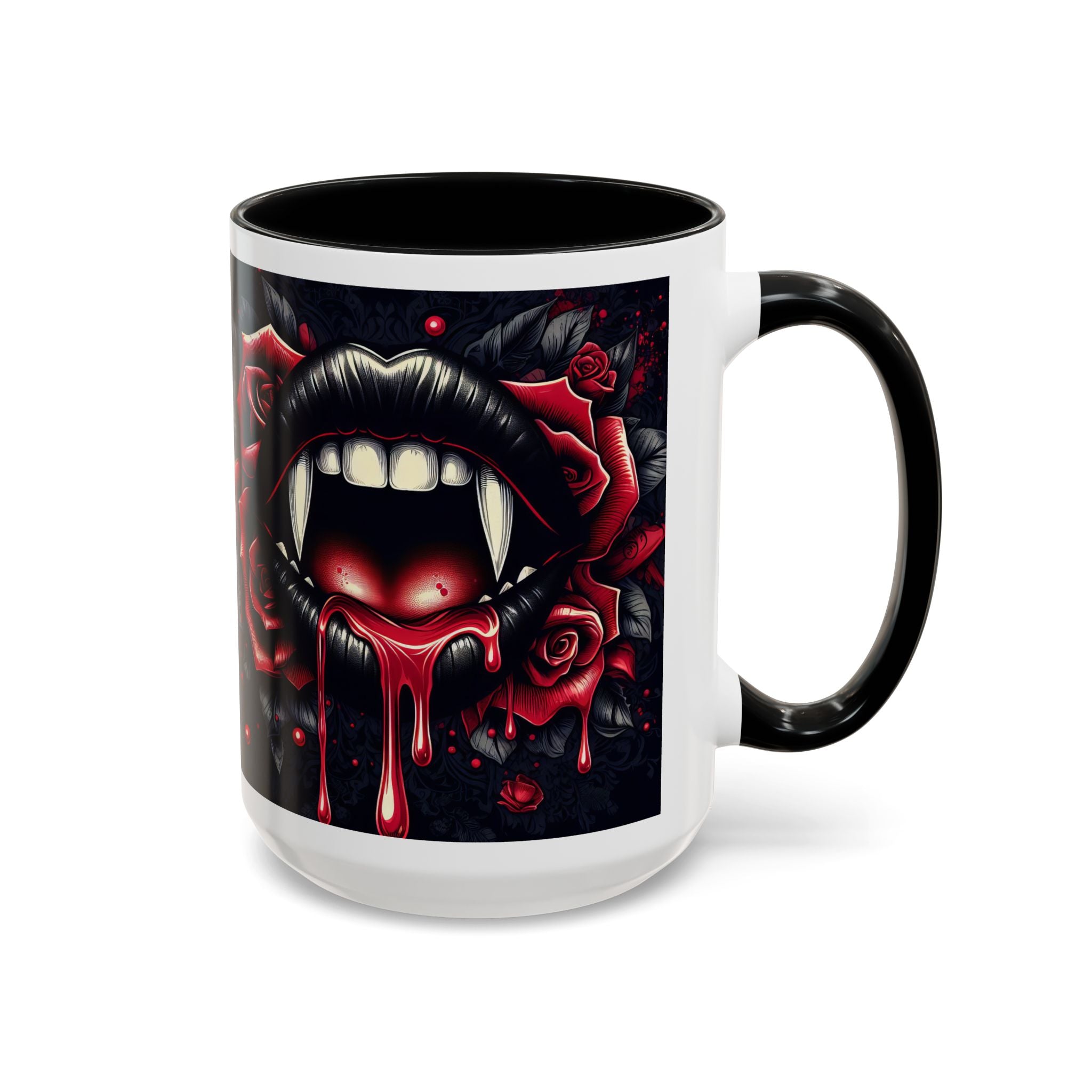 Gothic Vampire Rose Coffee Mug | Perfect for Halloween, Unique Gift, Dark Aesthetic, Gothic Decor, Horror Collectible