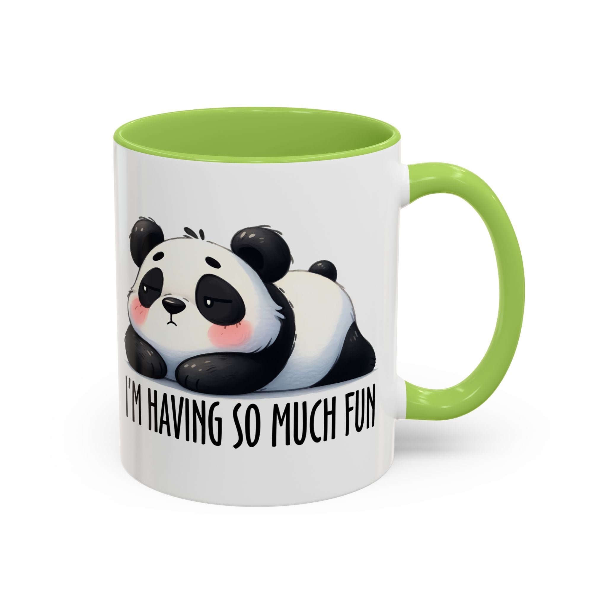 Cute Panda Coffee Mug – “I’m Having So Much Fun” Accent Mug (11/15 oz)