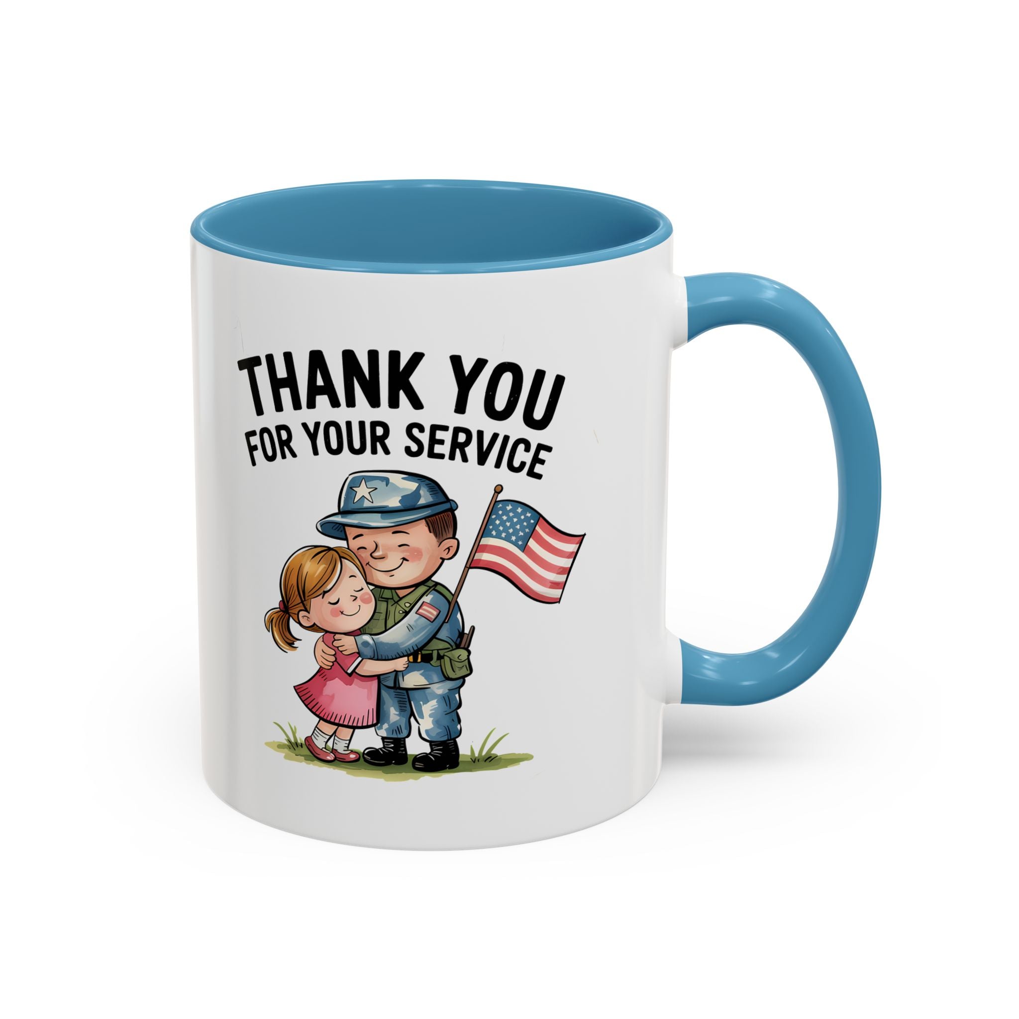 Thank You for Your Service Coffee Mug - 11oz & 15oz Accent Mugs for Veterans Appreciation