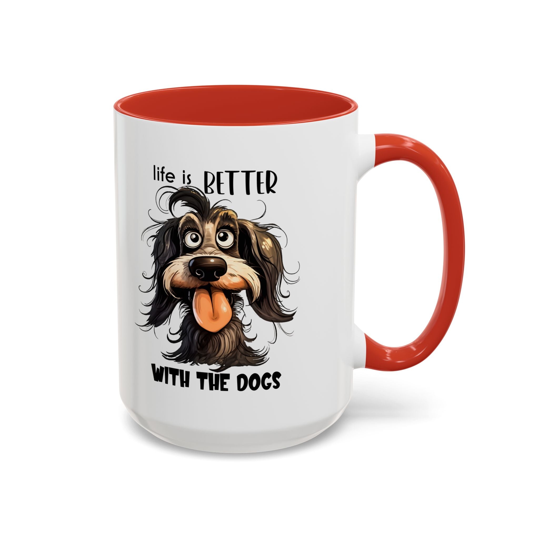 Life is Better with Dogs Coffee Mug - Cute Dog Lover Gift, Animal Themed Mug, Pet Owner Present, Fun Coffee Cup, Gift for Him/Her