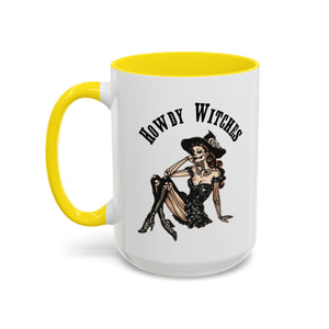 Howdy Witches Coffee Mug - Spooky Halloween Mug, Gift for Witches, Witchy Decor, Gothic Coffee Cup, Skeleton Design