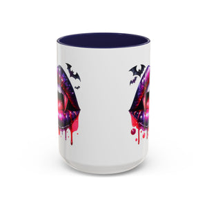 Gothic Vampire Coffee Mug, Halloween Mug, Dark Aesthetic, bats, Spooky Home Decor, Unique Coffee Cup
