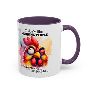Funny Morning Coffee Mug, Rooster Mug, Gift for Coffee Lovers, Morning People, Humor Mug for Friends