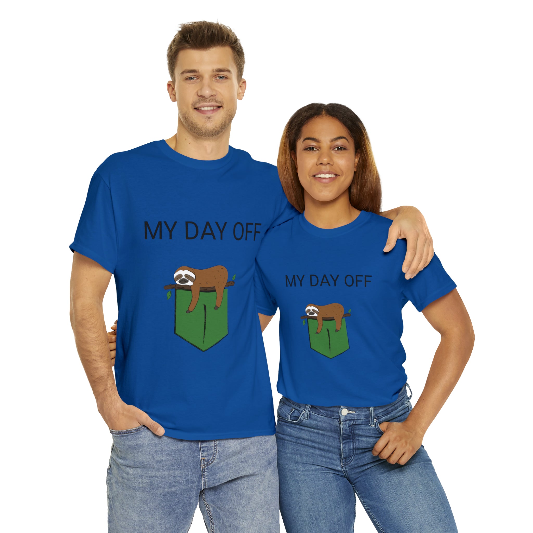 Lazy my day off  Unisex Heavy Cotton Tee funny humor t shirt for men and women