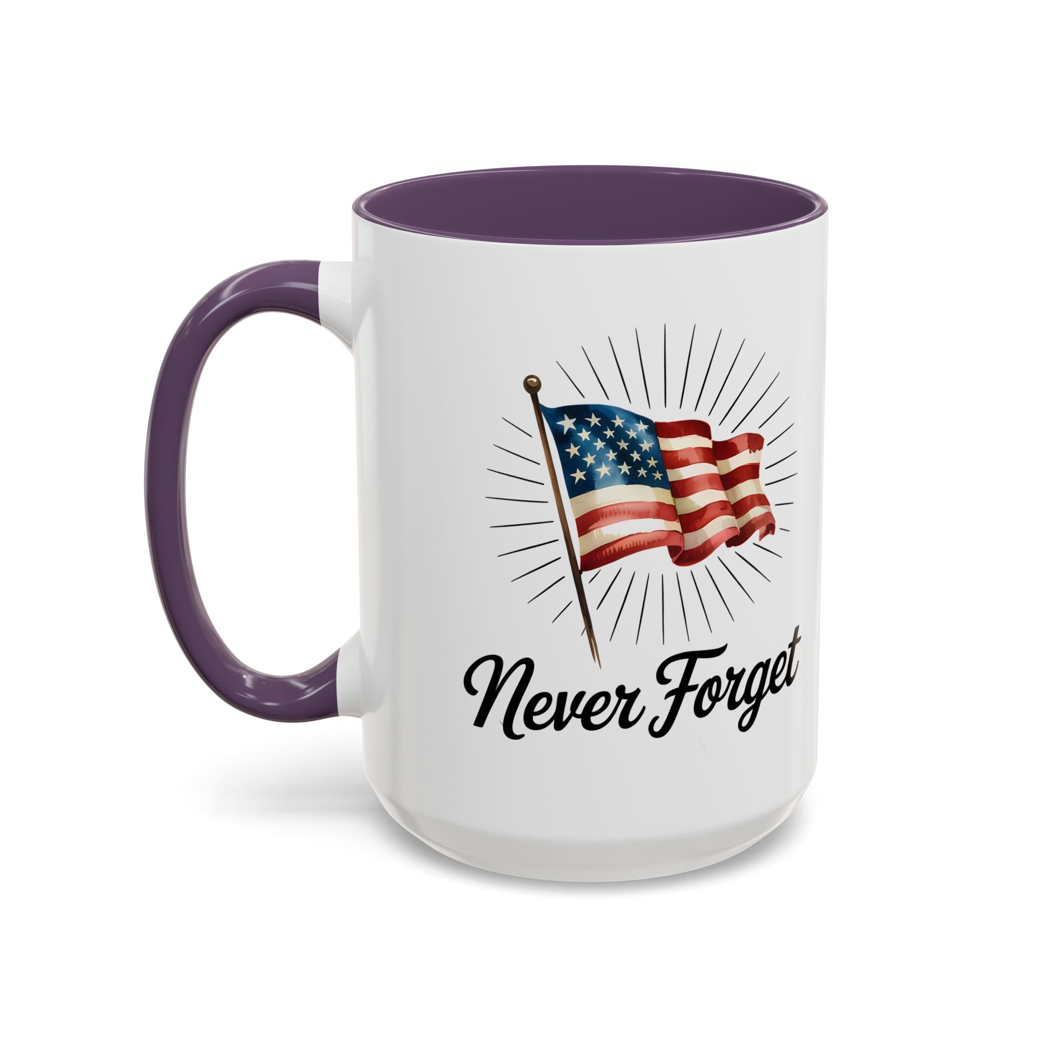 Patriotic Never Forget Coffee Mug - 11oz & 15oz USA flag
