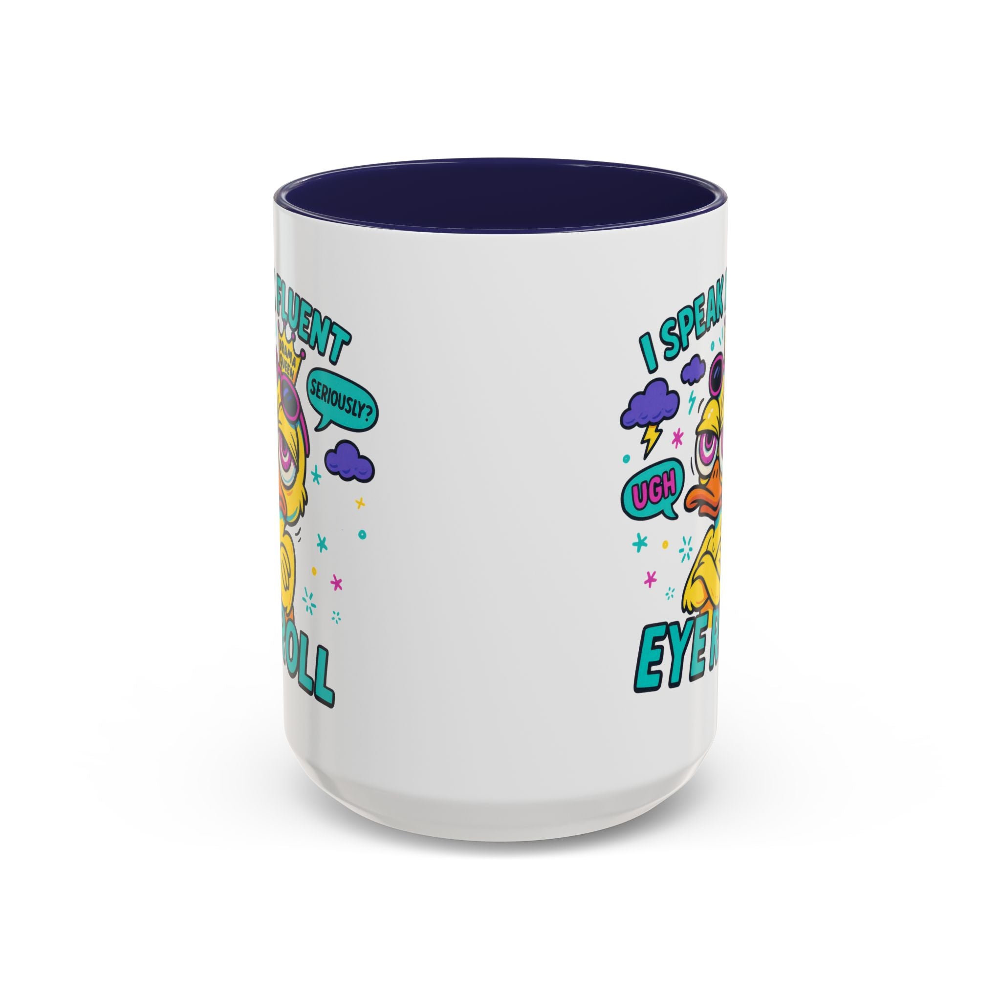 attitude Sassy Eye Roll Coffee Mug,  for Coffee Lovers, Gift for Friends, Quirky Tea Mug, Humor  Cute Kitchen Decor