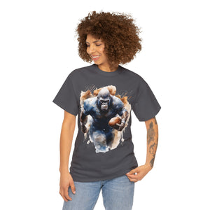 funny Football gorilla t shirt gift Unisex Heavy Cotton Tee