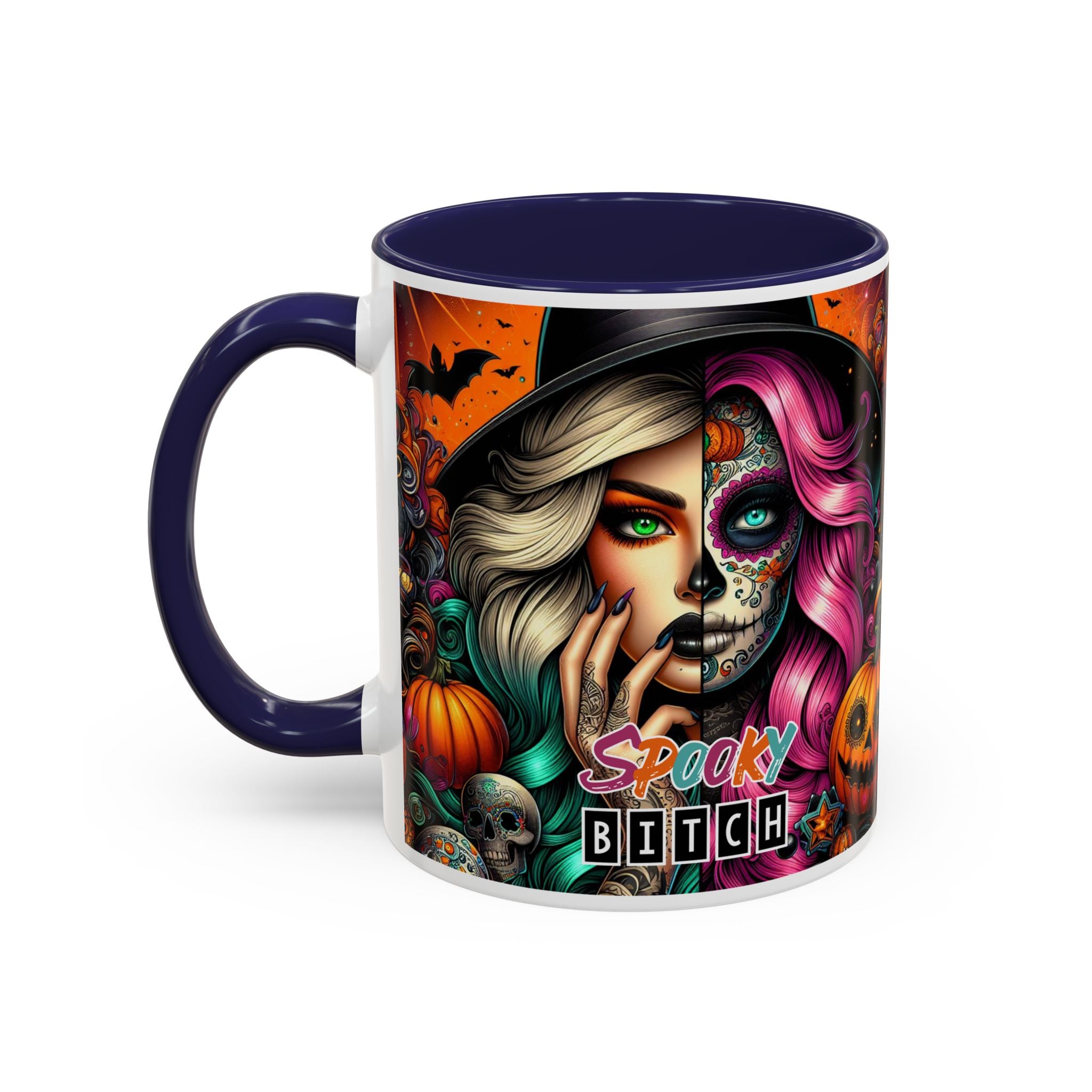 Spooky Bitch Halloween Coffee Mug - 11oz & 15oz | Witchy Vibes for Gifting, Halloween Decor, Fun Coffee Lover Gift, Spooky Season Must-Have