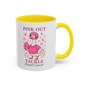 Breast Cancer Awareness Coffee Mug, Pink Out Tackle Duck Design, Supportive Gift for Fighters & Survivors, Cheerful Office Decor, [...]