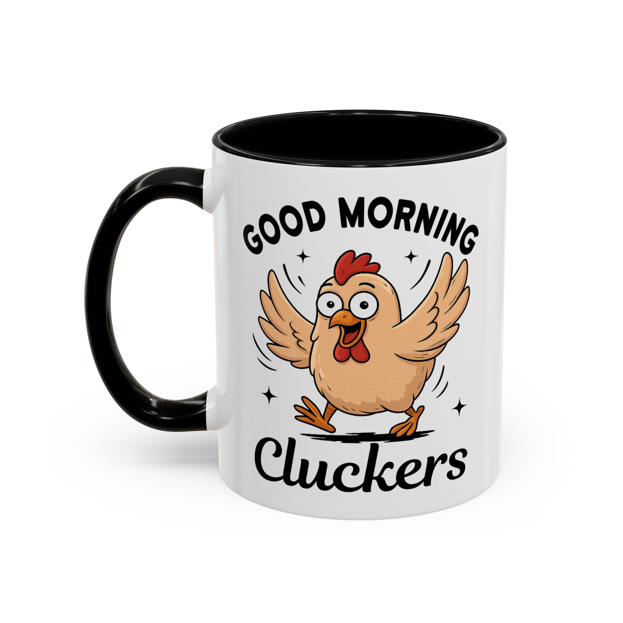 Good Morning Cluckers Coffee Mug — Funny Chicken Farmhouse Ceramic Mug (11/15oz) sarcasm