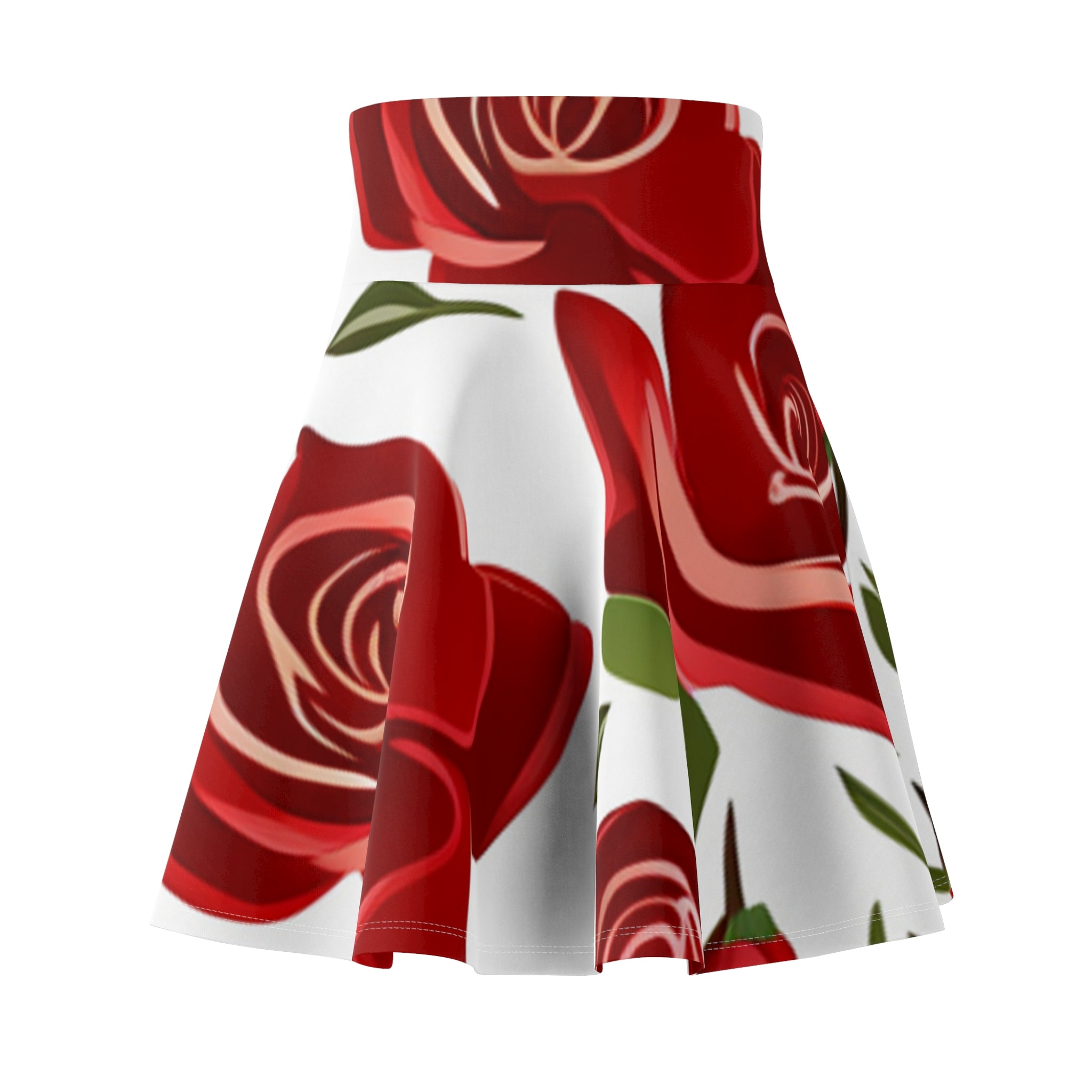 red roses for love Women's Skater Skirt (AOP)