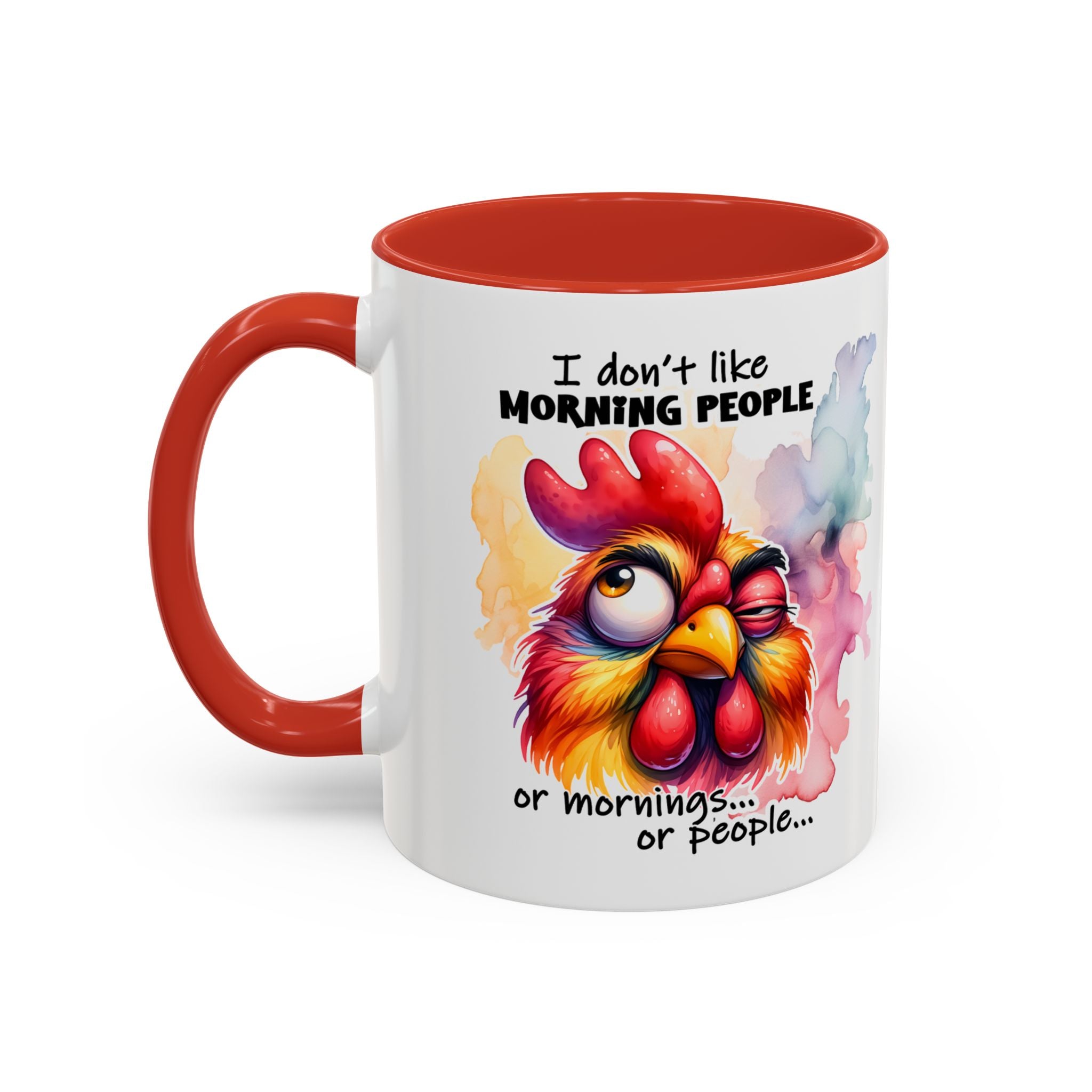 Funny Morning Coffee Mug, Rooster Mug, Gift for Coffee Lovers, Morning People, Humor Mug for Friends