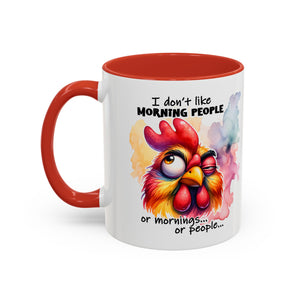 Funny Morning Coffee Mug, Rooster Mug, Gift for Coffee Lovers, Morning People, Humor Mug for Friends