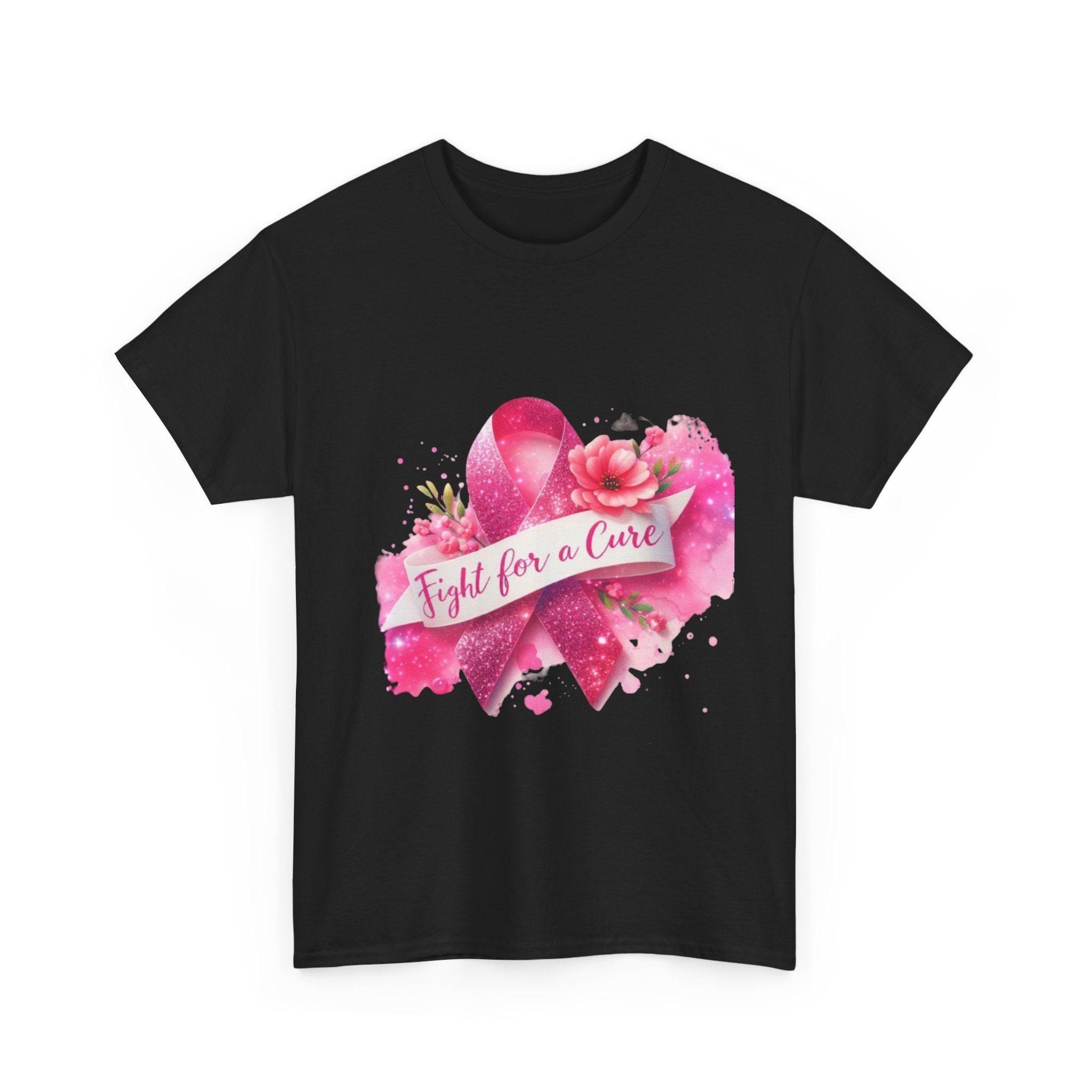 Fight for a Cure Unisex Heavy Cotton Tee | Breast Cancer Awareness Shirt, Support Tee, Gift for Her, Charity Fundraiser Tee, Pink Ribbon Tee