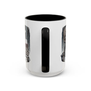 Stylish Skull Coffee Mug, Gothic Drinkware, Staying Alive Gift for Halloween, Funny Office Mug, Alternative Drinkware
