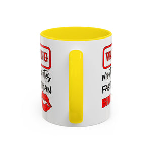 Funny Warning Coffee Mug - 'Mouth Operates Faster Than Brain' - Perfect for Coffee Lovers
