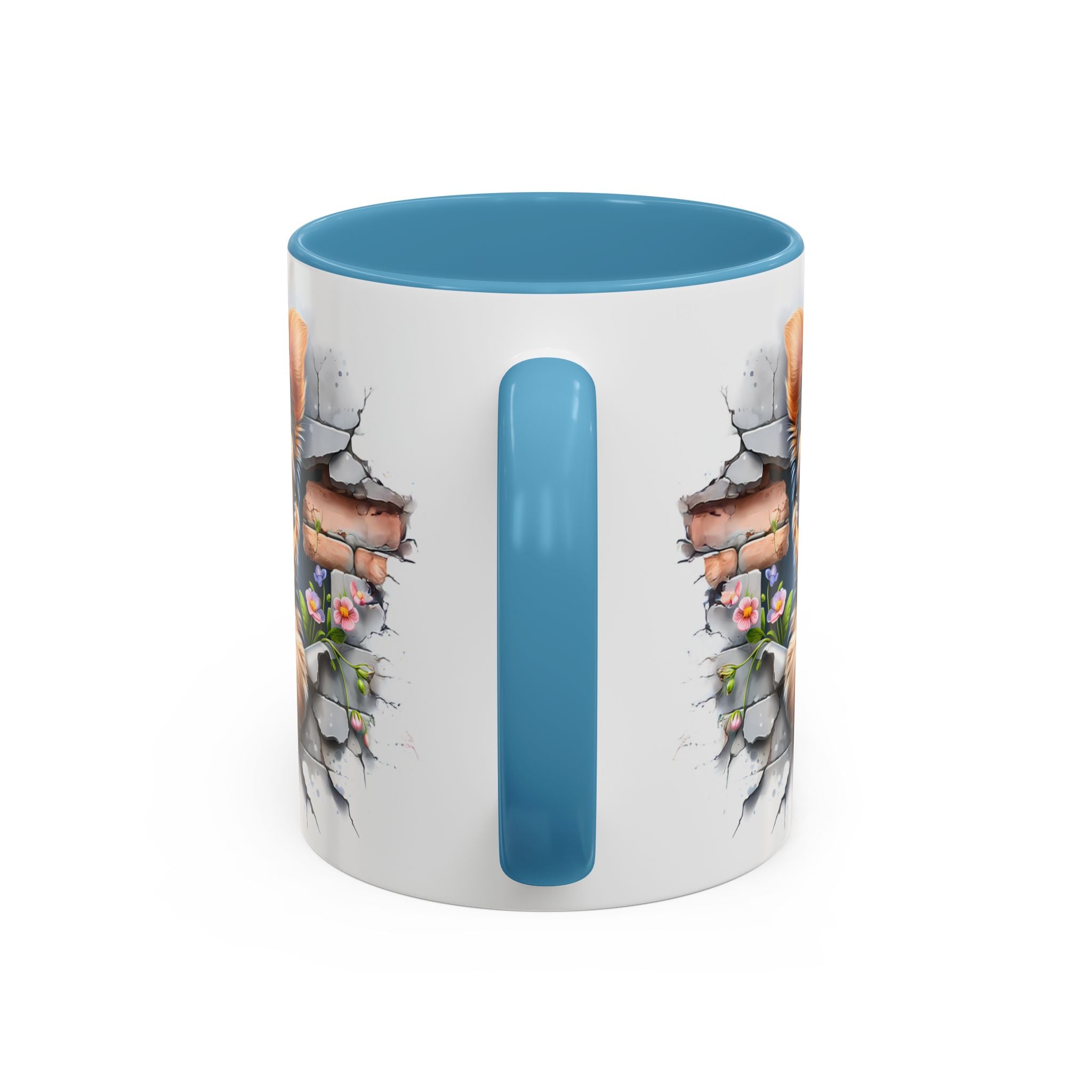 Cute Dog Peeking Coffee Mug, Pet Lover Gift, Yorkshire Terrier Mug, Animal Lover Coffee Cup, Dog-Themed Drinkware, Doggie Mug