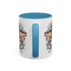 Cute Dog Peeking Coffee Mug, Pet Lover Gift, Yorkshire Terrier Mug, Animal Lover Coffee Cup, Dog-Themed Drinkware, Doggie Mug