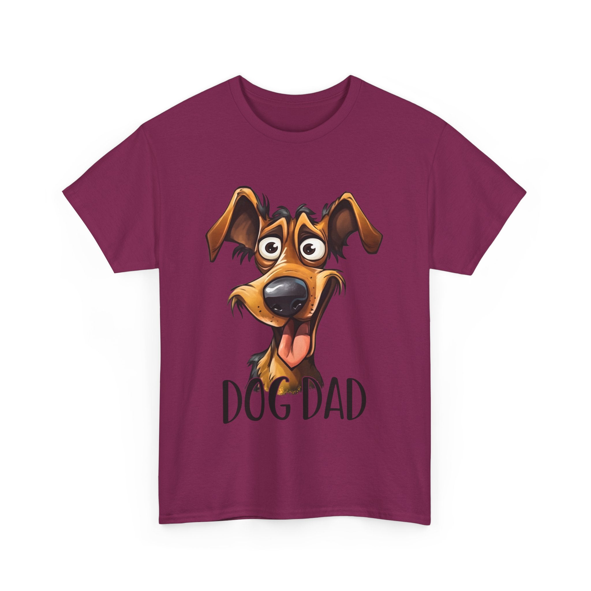 Dog Dad Unisex Heavy Cotton Tee, Pet Lover Gift, Fun Shirt for Father’s Day, Dog Owner Humor Tee, Great for Birthdays, Casual Wear