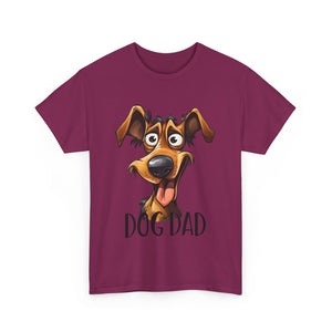 Dog Dad Unisex Heavy Cotton Tee, Pet Lover Gift, Fun Shirt for Father’s Day, Dog Owner Humor Tee, Great for Birthdays, Casual Wear