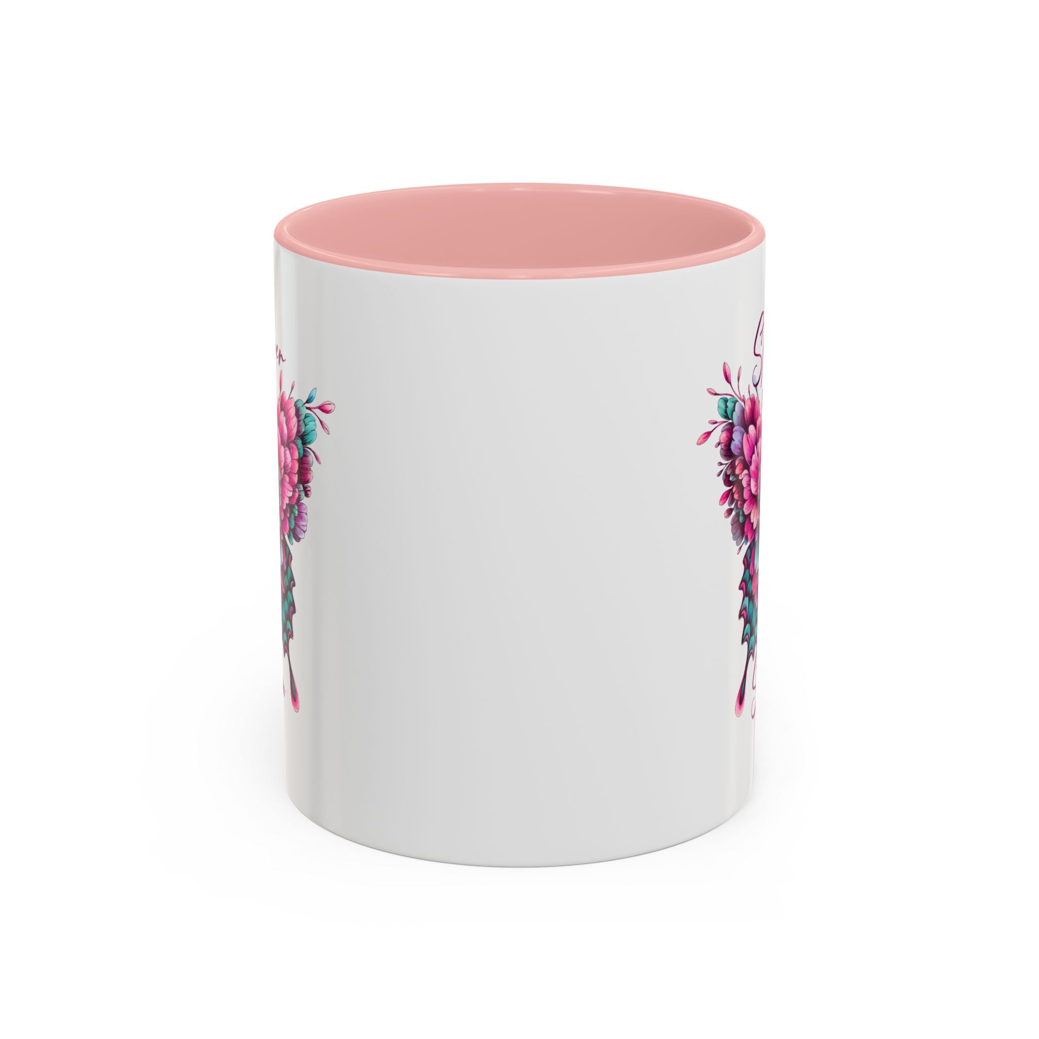 Stronger Than The Storm Accent Coffee Mug - Inspirational Butterfly Design