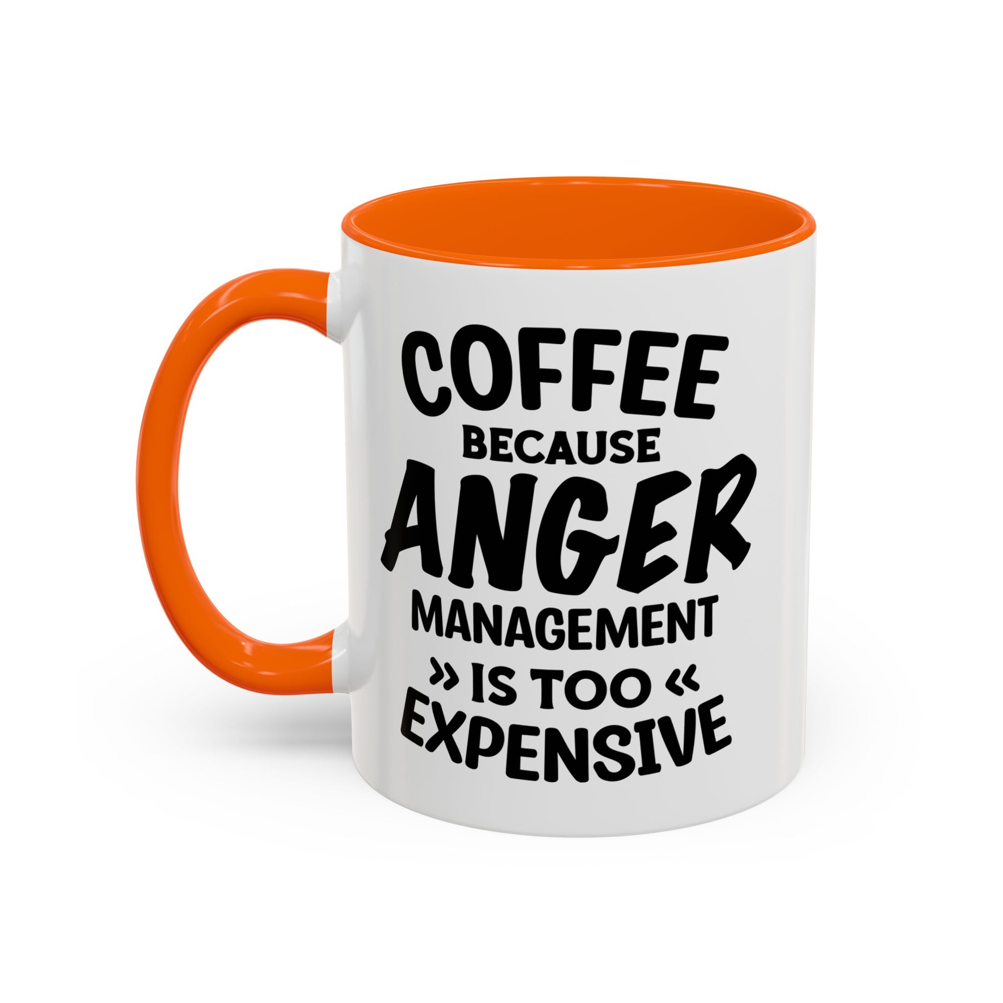 Funny Anger Management Coffee Mug, Gift for Coffee Lovers, Stress Relief, Black Accent, Humorous Cup for Friends, Office Humor, Funny Gifts