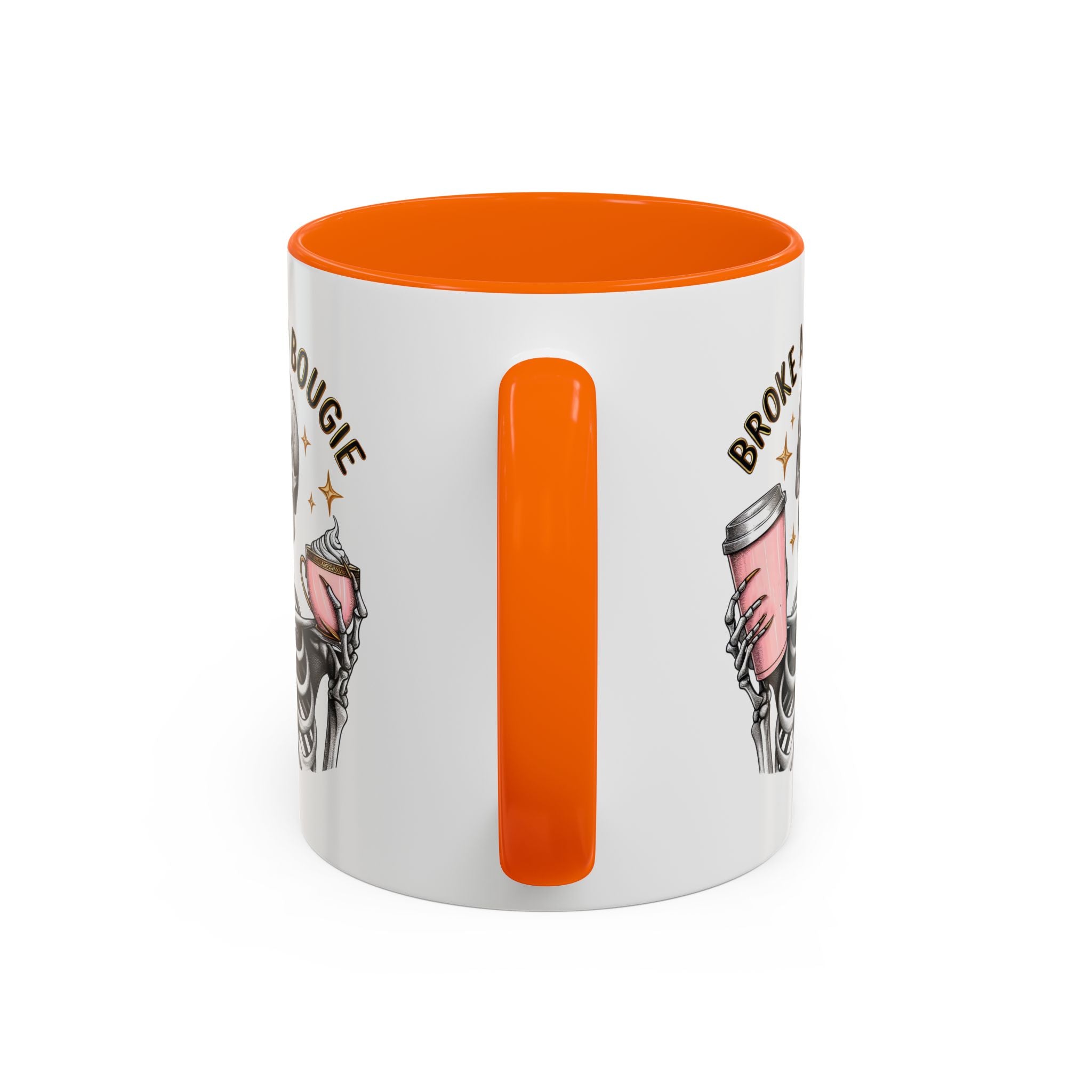 Broke and Bougie Coffee Mug, Skeleton Mug, Halloween Mug, Unique Gift for Coffee Lovers, Spooky Decor